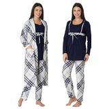 Effort Kadın Lacivert Hamile Lohusa Sabahlık Ve Pijama Takım, M, EF8084EFT-19804IGP266600