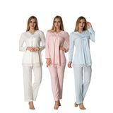 Effort Kadın Mavi Hamile Lohusa Pijama Takımı, 2XL, EF4032EFRT-19804IGP266713