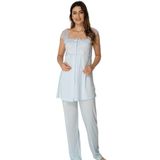 Effort Kadın Mavi Hamile Lohusa Pijama Takımı, M, EF2303EFR-19804IGP265757