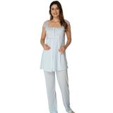 Effort Kadın Mavi Hamile Lohusa Pijama Takımı, S, EF2303EFR-19804IGP265769