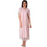 Effort Kadın Pembe Hamile Lohusa Dantelli Gecelik 5042, 2XL, EF5043EFRR-19804IGP268579