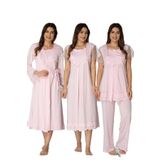 Effort Kadın Pembe Hamile Lohusa Sabahlıklı Gecelik Ve Pijama Takım, L, EF2050EFR-19804IGP266415