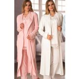 Effort Kadın Pembe Hamile Lohusa Sabahlıklı Pijama Takımı 3'lü Set, 2XL, EF4034EFT-19804IGP267837