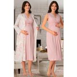 Effort Kadın Pembe Hamile Lohusa Sabahlıklı ve Gecelik Takımı, 2XL, TYC6DB8545FD45FD01-198IGP102264