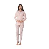 Effort Kadın Pembe Pamuklu Uzun Kolu Büyük Beden Pijama Takımı Effortt, XL, EF3065-198IGP100659