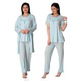 Effort Kadın Sabahlıklı Hamile Lohusa Pijama Takımı, XL, Effortt5025-19804IGP2717975