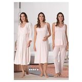 Effort Kadın Somon Hamile Lohusa Sabahlıklı Gecelilk Pijama Takım 4'lü Set Effortt, M, Effortt9036-19804IGP2717387