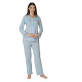 Effort Kadın Turkuaz Mavi Hamile Lohusa Pijama Takımı, L, EF2422EFF-19804IGP267727