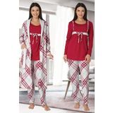 Effort Kadın Vişne Hamile Lohusa Sabahlık Ve Pijama Takım, 2XL, EF8084EFRT-19804IGP267130