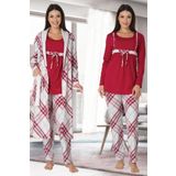 Effort Kadın Vişne Hamile Lohusa Sabahlık Ve Pijama Takım, M, EF8084EFRT-19804IGP267699