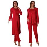 Effort Kadın Vişne Sabahlıklı Hamile Lohusa Pijama Takımı, M, EF2054EFRT-19804IGP266278