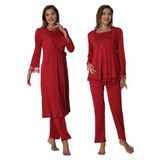 Effort Kadın Vişne Sabahlıklı Hamile Lohusa Pijama Takımı, XL, EF2018EFF-19804IGP265646