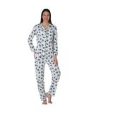 Effort Kadın Yeşil Pamuklu Uzun Kollu Önden Düğmeli Pijama Takımı, 2XL, EF2442-198IGP101388