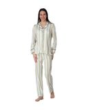 Effort Pamuklu Yeşil Çizgili Önden Düğmeli Uzun Kollu Kadın Pijama Takımı, M, TYCIAW47AN170807598407733-198IGP101294