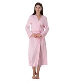 Effort Pembe Kadın Pamuklu Önden Bağlamalı Tek Sabahlık, XL, EFF8017-198IGP101969