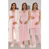 Effort Pijama Lohusahamile Pudra 4lü Lohusa Hamile Set Effortt 8036