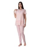 Effort Pudra Kadın Hamile Lohusa Fistolu Pijama Takımı 9022, XL, Effortt 9022-19804IGP27192744