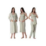 Effort Yeşil Kadın Hamile Lohusa Sabahlıklı Gecelik ve Pijama Set Takım 9036, XL, S9036EF-19804IGP27192491