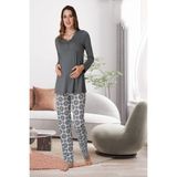 Effortt Füme Hamile Lohusa Pijama Takımı - XL