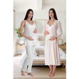 Effortt Venera Effortt Lohusa Hamle Pijama Takımı çizgili set
