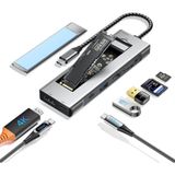 Efiks Bilişim 8-İN-1 USB-C HUB M.2 NVME/SATA SSD MUHAFAZA DİSK KUTUSU 10GBPS, 4K HDMI, PD100W