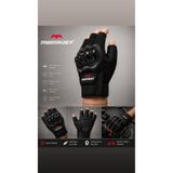 EFİLİ Motosiklet Eldiveni Kesik Yarım Parmak Motorcu Eldiveni CE EN-13594 Korumalı Motor Eldiveni Nx-10