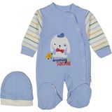 Efilix Baby Köpek Nakışlı Erkek Tulum - Mavi - 0 - 3 Ay