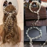 Eflamel Design Kristal Taşlı Incili Gelin Tacı Saç Aksesuarı Nişan , Düğün , Kına , Nikah Tacı Saç Aksesuarı