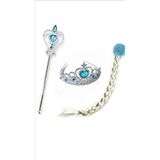 EFLAMEL DESING Çocuk Karlar Üllkesi Frozen Elsa Anna Sihirli Asa Saç Ve Taç Seti