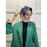 Eflatun 00749 Pembe Scarf Dijital Baskı Renkli Rayon Eşarp