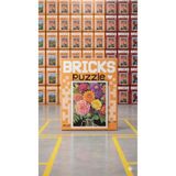 Eflatun Kılıf Bricks puzzle flowers çiçekl lego yapboz