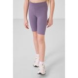 Eflatun Pamuklu Kısa Paça Standart Fit Basic Kız Çocuk Tayt - 75188 - 8 - 9 Yaş