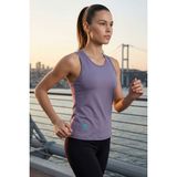Eflatun Standart Fit Çapraz Sırt Detaylı Kadın Spor Atlet - 97296
