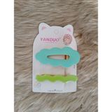 Efna Store Bulut ve Dalga Model Çiftli Pens Toka - 374-Yeşil