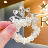 Efna Store Taç Figürlü Zirkon Taşlı Cinderella,balerin Prenses Toka,atkuyruğu,topuz Incili Çocuk Lastik Toka