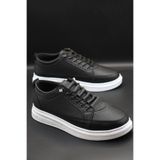 EFNANSHOES EFNAN SHOES Erkek Siyah Günlük Esnek Rahat Dikişli Hafif Poli AKILLI BACIKLI SPOR AYAKKABI