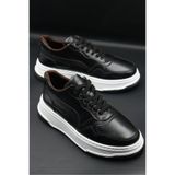 EFNANSHOES efnan shoes Erkek Siyah Premium Hafif Ortopedik Dikişli Taban Günlük Spor Yürüyüş Ayakkabı