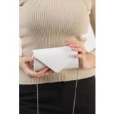 efnanstore Beyaz Soft Deri Abiye Çanta Portföy Çanta
