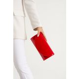 efnanstore KIRMIZI RUGAN ABİYE ÇANTA CLUTCH PÖRTFOY ÇANTA