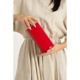 efnanstore KIRMIZI RUGAN MİNİ BOY ABİYE ÇANTA PORTFÖY ÇANTA CLUTCH ÇANTA