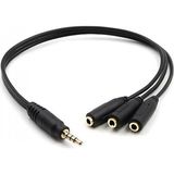 Efnaz Style 3.5 mm Erkek * 3 Stereo Dişi Kulaklık Çoklayıcı 30 cm Y Kablo
