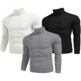 Efnaz Style 3 Adet Unisex Kaşkorse Boğazlı Full Likralı Fitilli Body Kazak - Çok Renkli - Standart