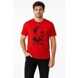 Efnaz Style Erkek Atatürk Baskılı Tişört Kısa Kollu Bisiklet Yaka T-Shirt - Kırmızı - 2Xl - Kırmızı