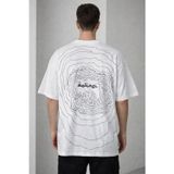 Efnaz Style Erkek Bisiklet Yaka Baskılı Kısa Kollu Tişört Streetwear Günlük Basic Pamuklu T-shirt - Beyaz - 2XL - Beyaz