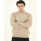 Efnaz Style Erkek Yarım Balıkçı Yaka Triko Kazak - Bej