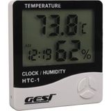 Efnaz Style Gesi Htc-1 Dijital Isı ve Nem Ölçer Alarmlı Masaüstü Saat Termometre Higrometre