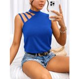 Efnaz Style Kadın Omuzdan şerit Detaylı Yarı Balıkçı Yaka Viskon Bluz - 2XL-3XL - Haki