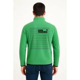 Efnaz Style Ön Arka Polar Kazak Dik Yaka - Yeşil - 2XL