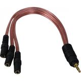 Efnaz Style PM-12283 3.5mm Stereo 3x Dişi Kulaklık Çoklayıcı (3 Boğumlu - 20 Cm)