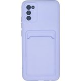 Efnaz Style Samsung Galaxy A02S Kılıf Kelvin Kartvizitli Silikon - Lila